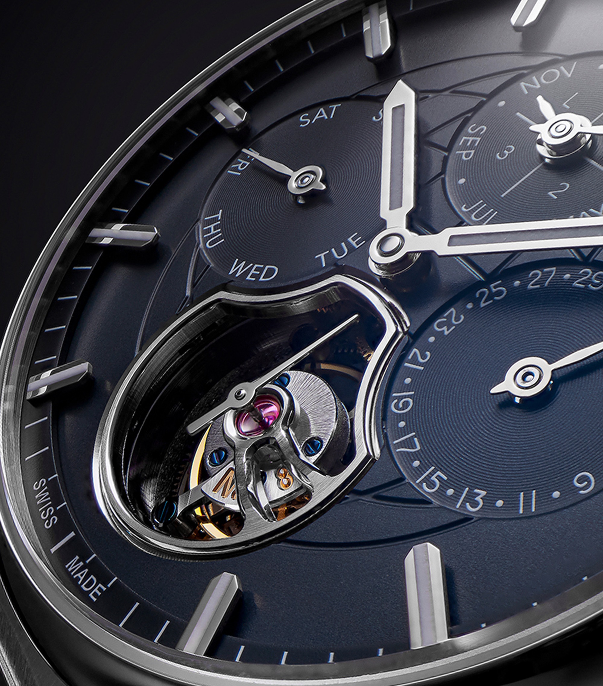 Frederique Constant Tourbillon Perpetual Calendar face