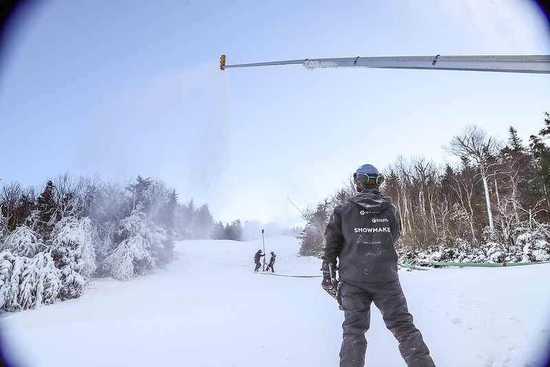 Snowmakers blowing snow at Wildcat Mountain