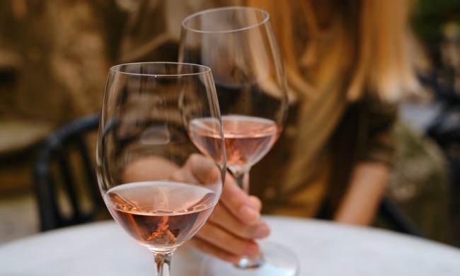 Rose wine glasses