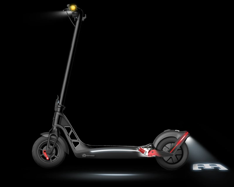 Bugatti 10.0 Electric Scooter against a black background.