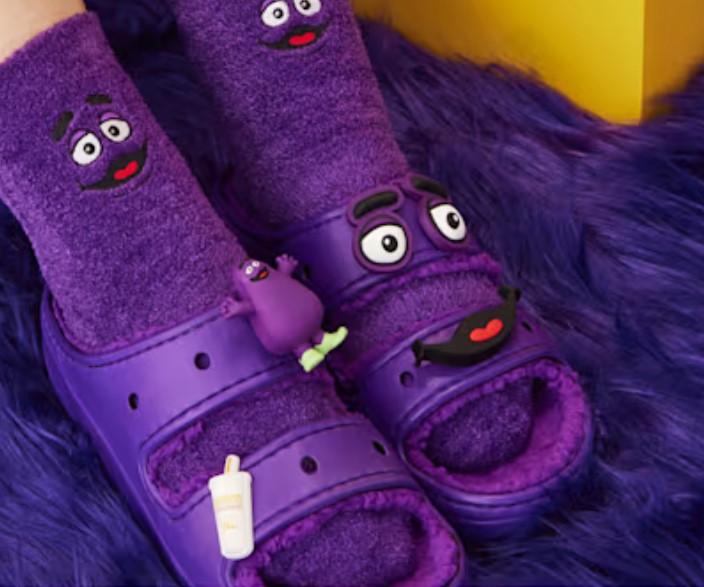 Crocs and McDonalds Grimace