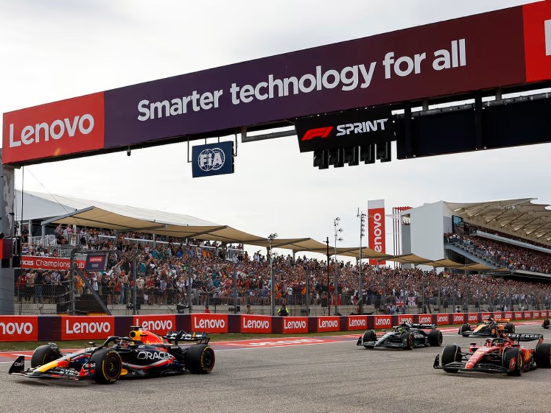 F1 starting grid for the United States Grand Prix in Austin, Texas.