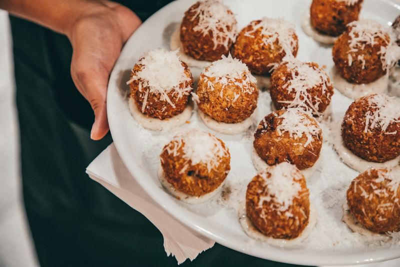 Arancini on a serving platter