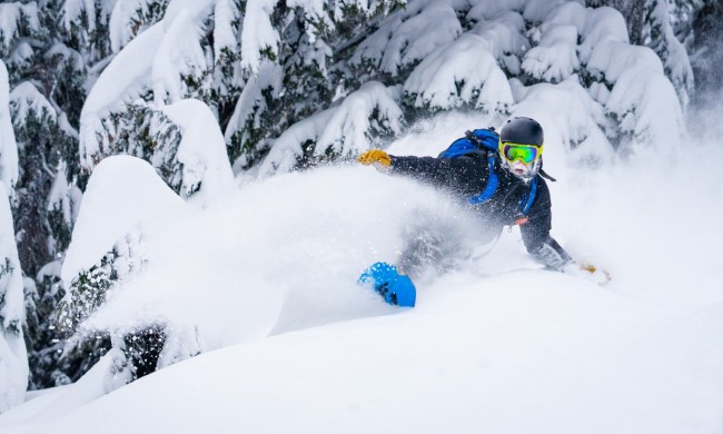 Backcountry powder snowboarding Ben Kitching