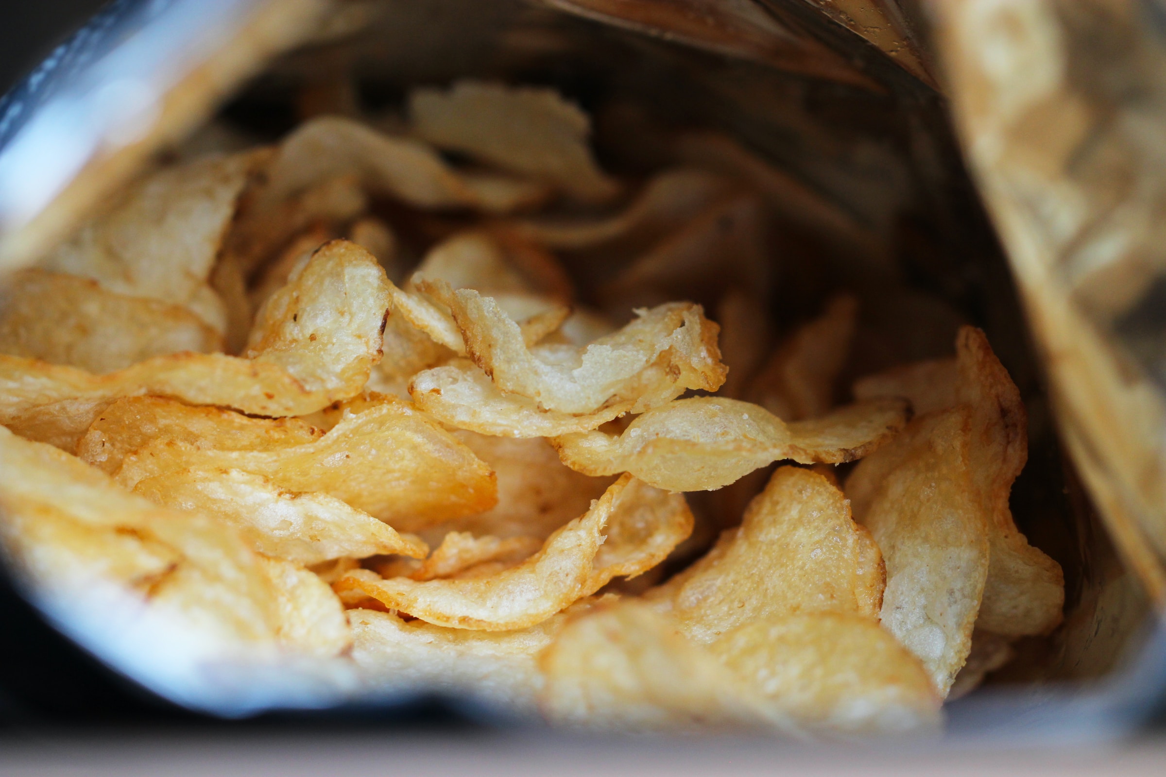 potato chips up close refined carbohydrates picture of up close bag