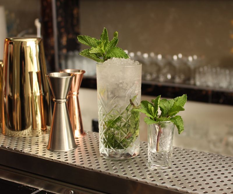 Mojito on a bar ready to serve