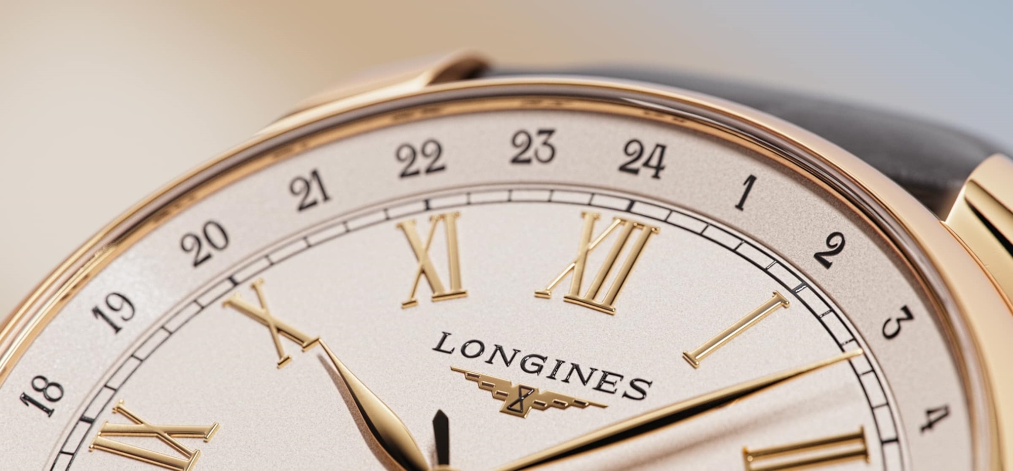 Longines Master Collection GMT Yellow gold face