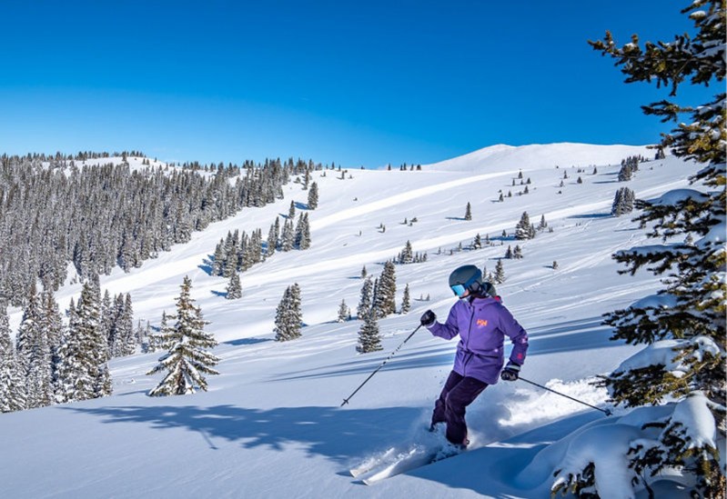 Skiing at Bergman Bowl Keystone