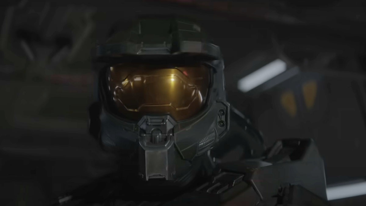 Master Chief masters the dramatic look towards the camera in Halo season 2.