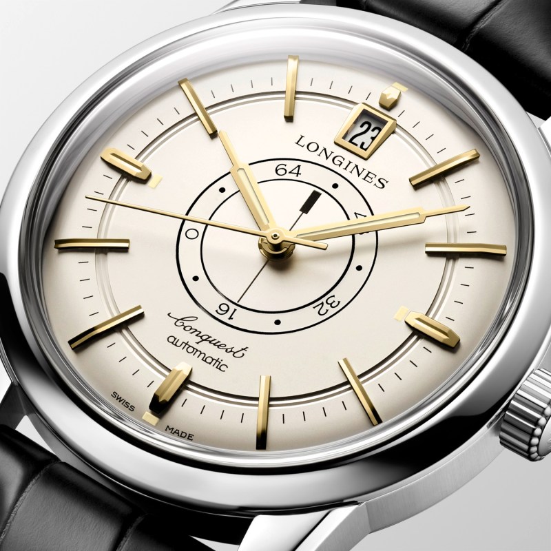 Longines Conquest Heritage close up face