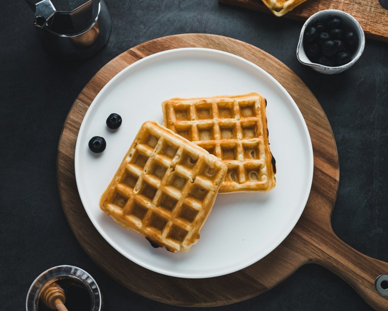 Waffles on a plate