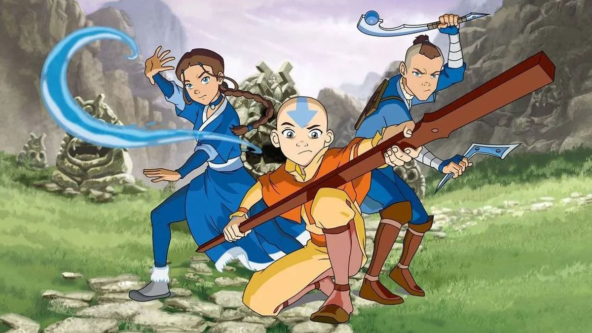 Katara, Aang, and Sokka in Avatar: The Last Airbender.