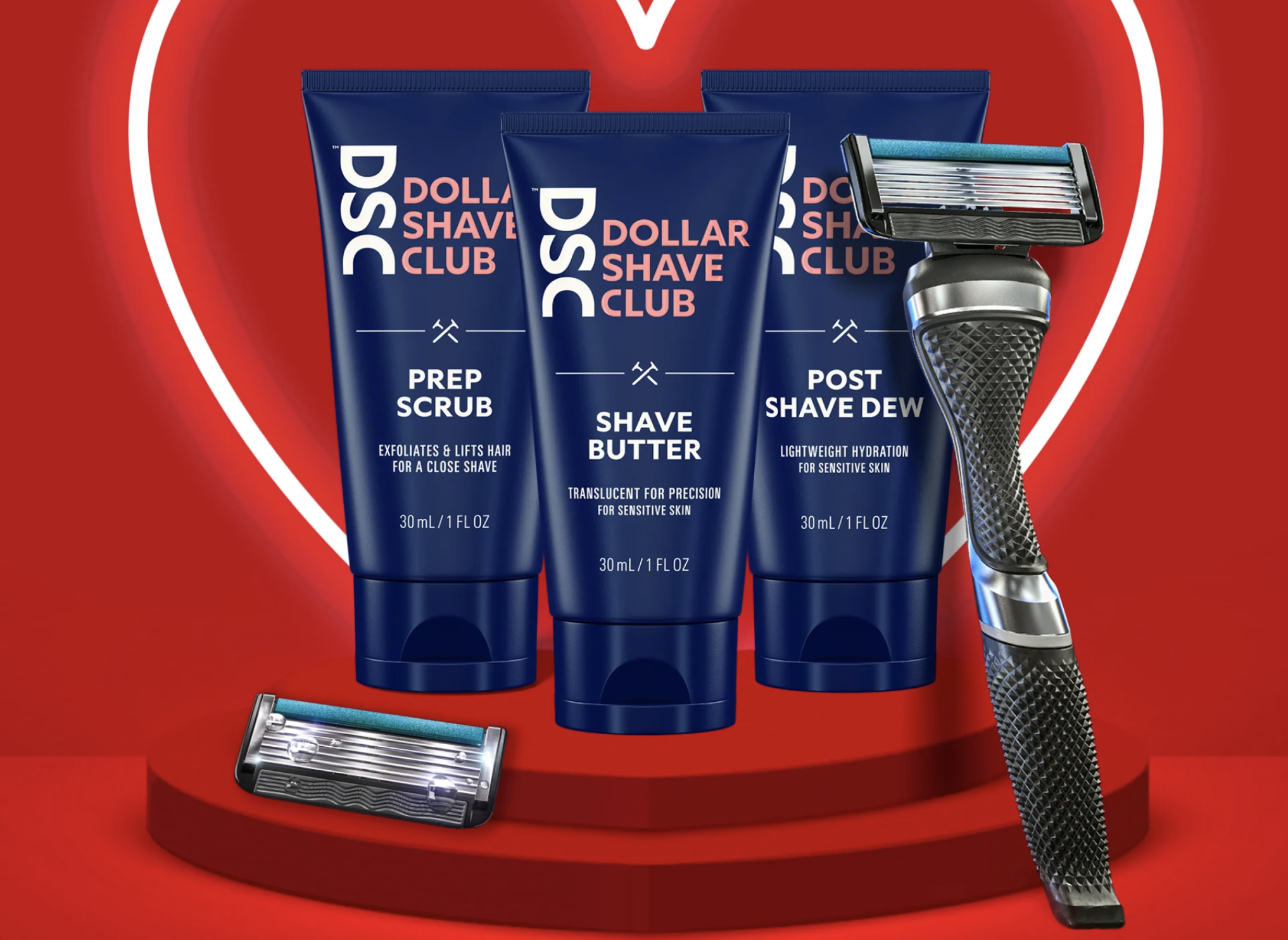 A promotional poster for Dollar Shave Club.