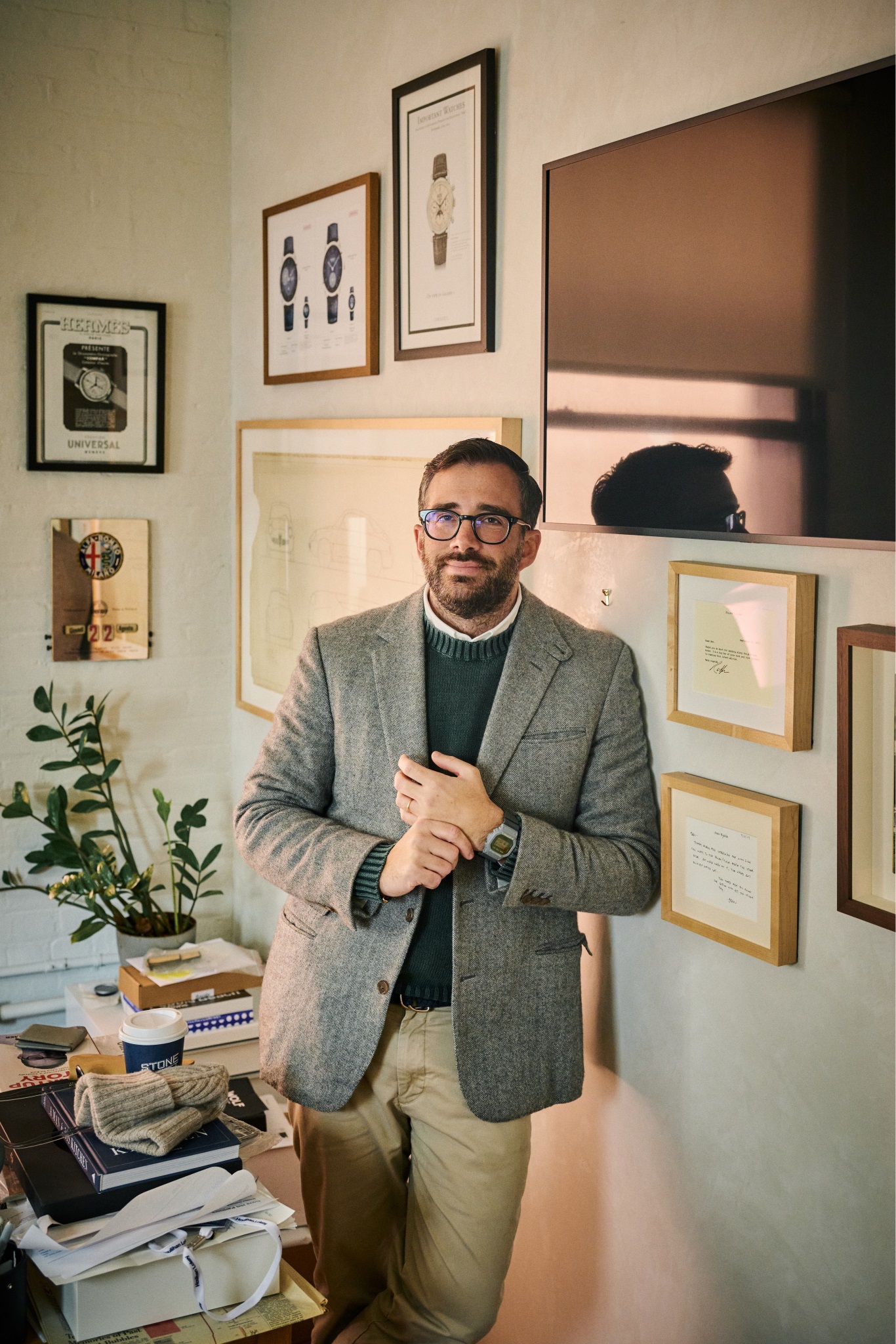 Ben Clymer in office wearing G-SHOCK collaboration