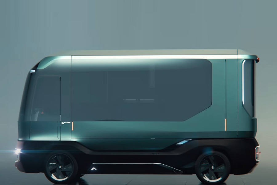 Side view of AC Future eTH RV camper concept.