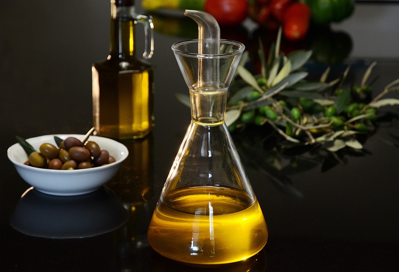 Container of olive oil