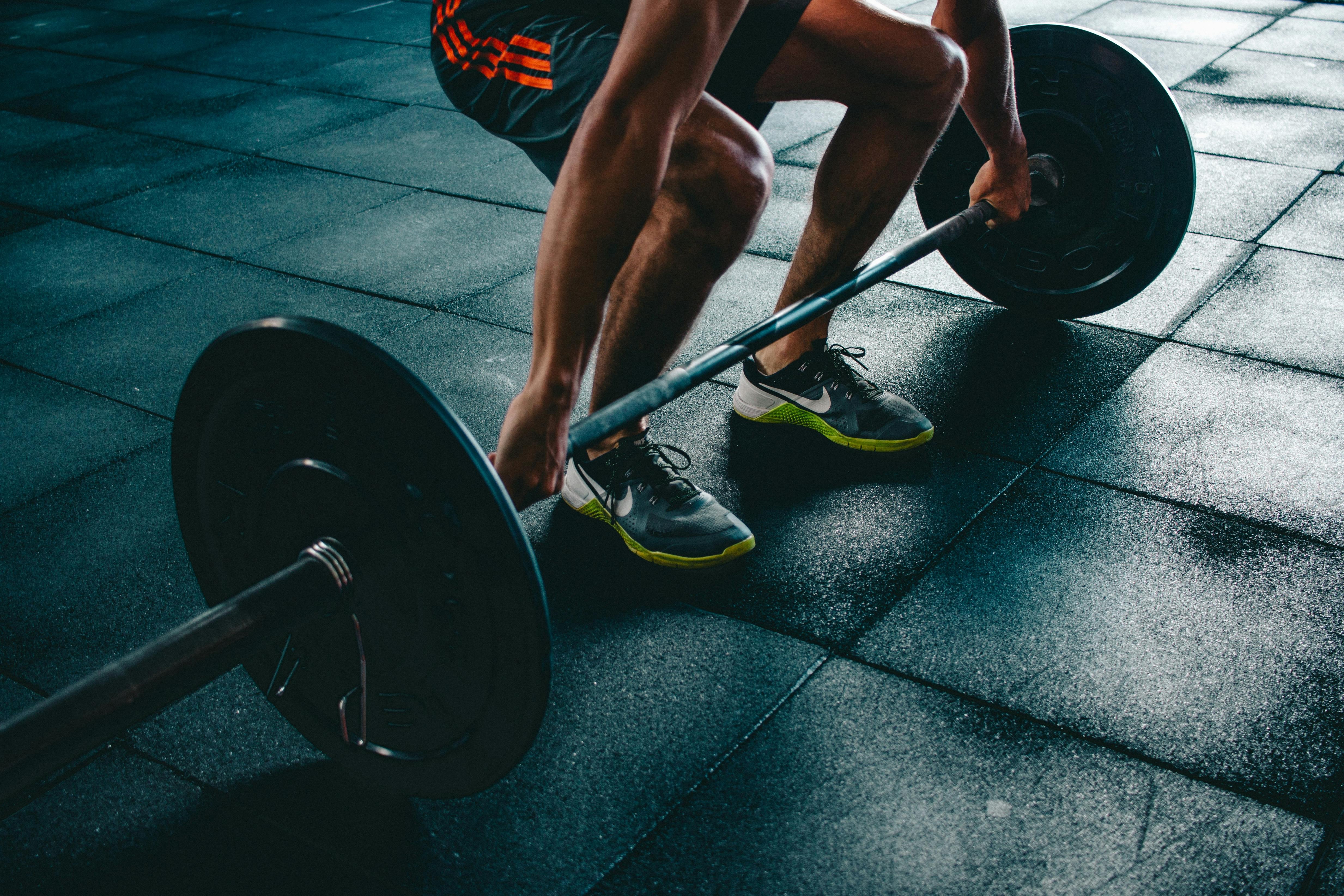 Man lifting deadlift bar