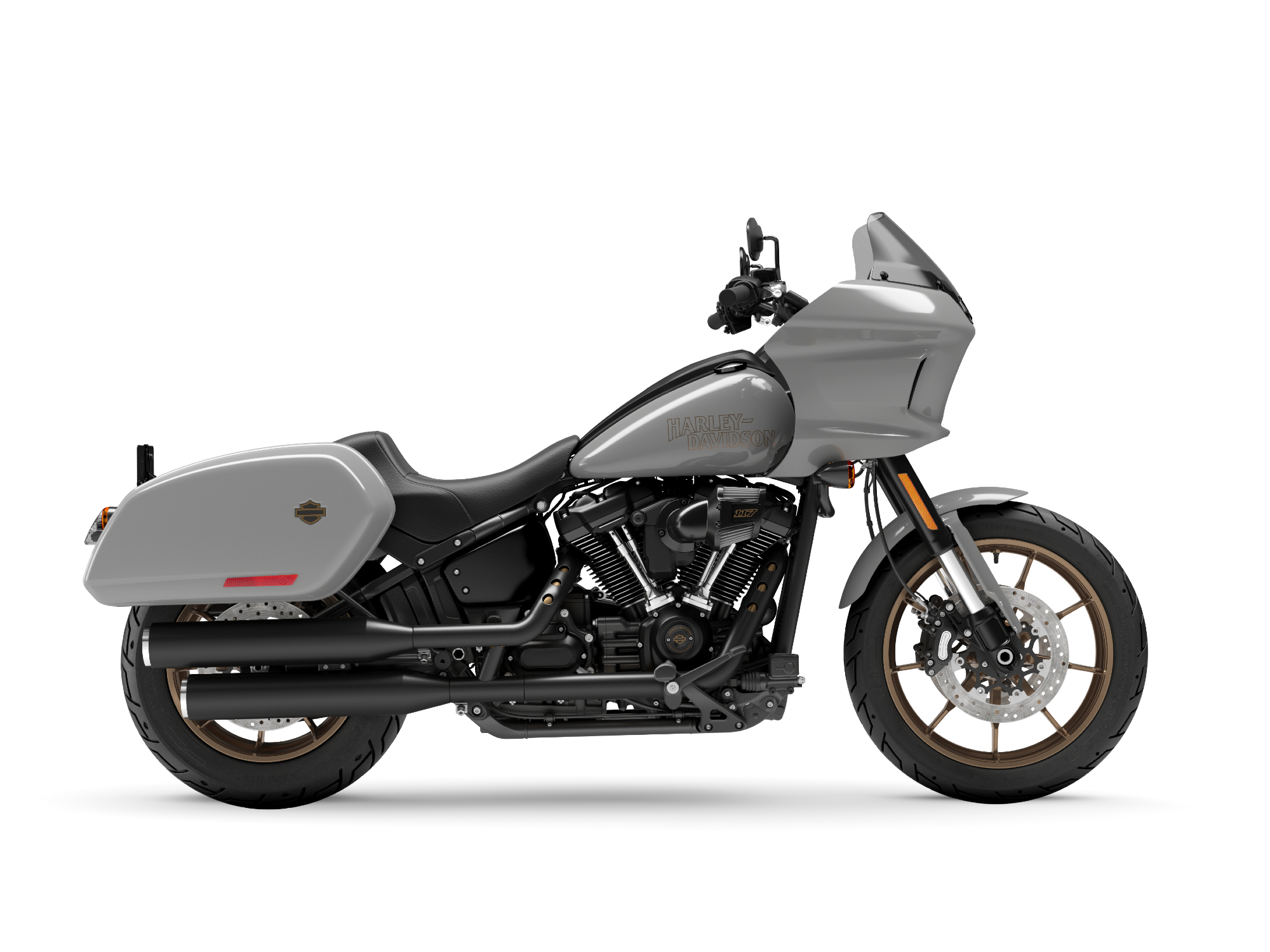 2024 Harley-Davidson Low Rider ST product shot in Billiard Gray color.