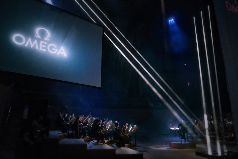 Omega presentation with musicians