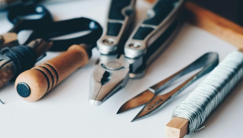 Tools on a table