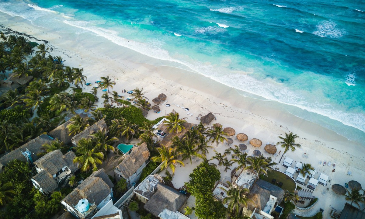 Ocean along Tulum coast