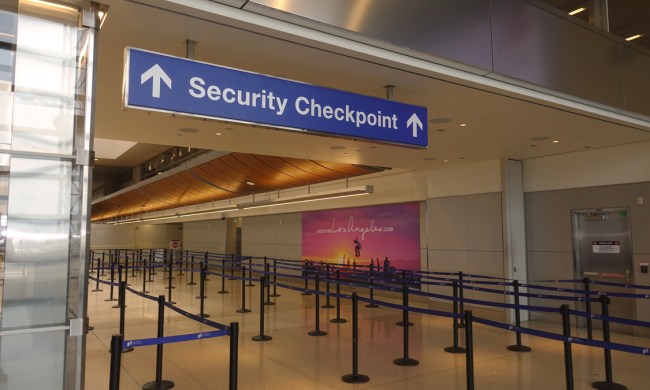 Security checkpoint in an airport