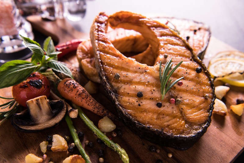Grilled salmon