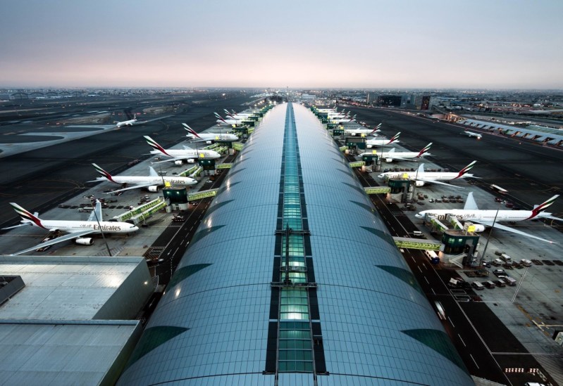 Drone photo of Dubai International Airport