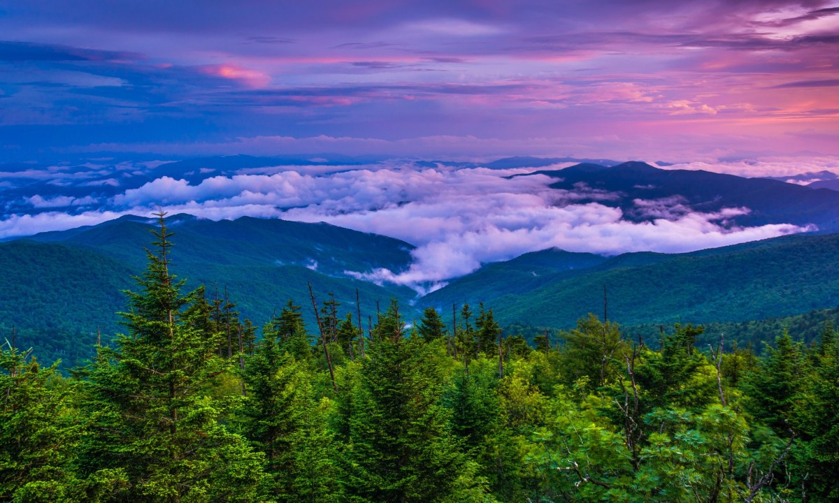 Great Smoky Mountains National Park sunset view