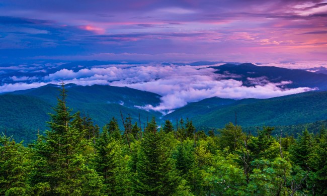 Great Smoky Mountains National Park sunset view