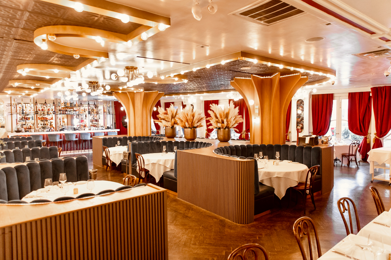 Maison Close restaurant dining room.