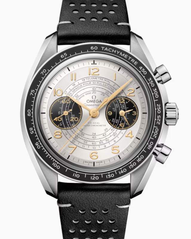 Correa de piel Omega Speedmaster Chronoscope Paris 2024