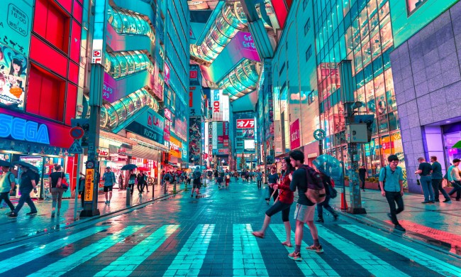 City lights in Tokyo