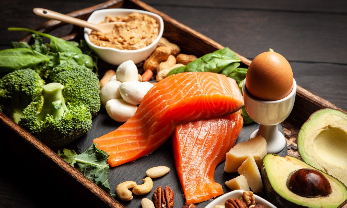 Keto dish with salmon