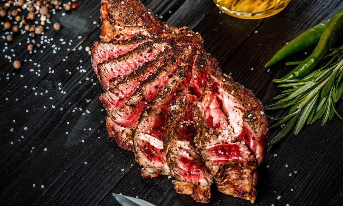 Sliced steak