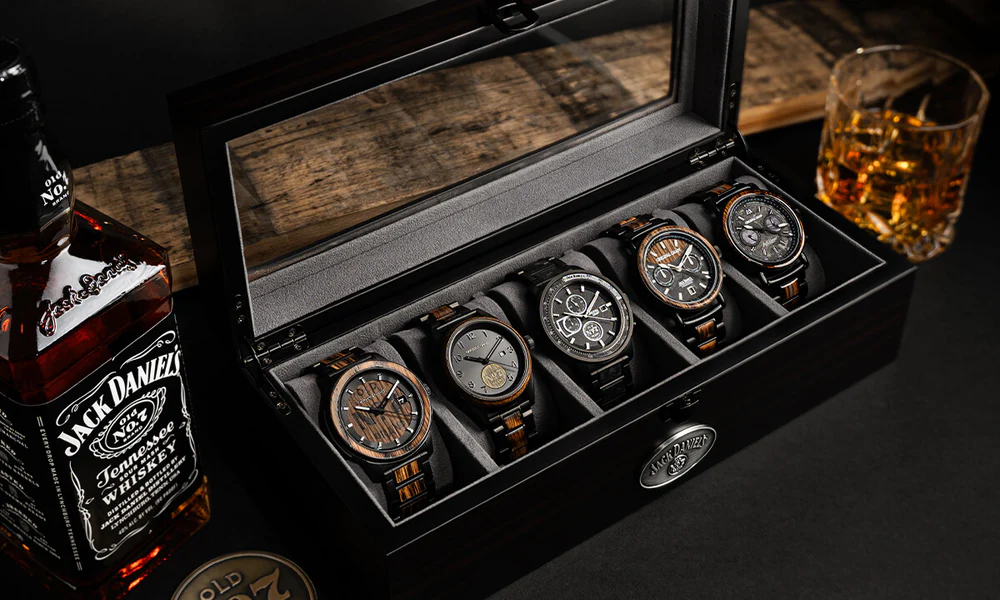 Original Grain Jack Daniel's watch collection in case