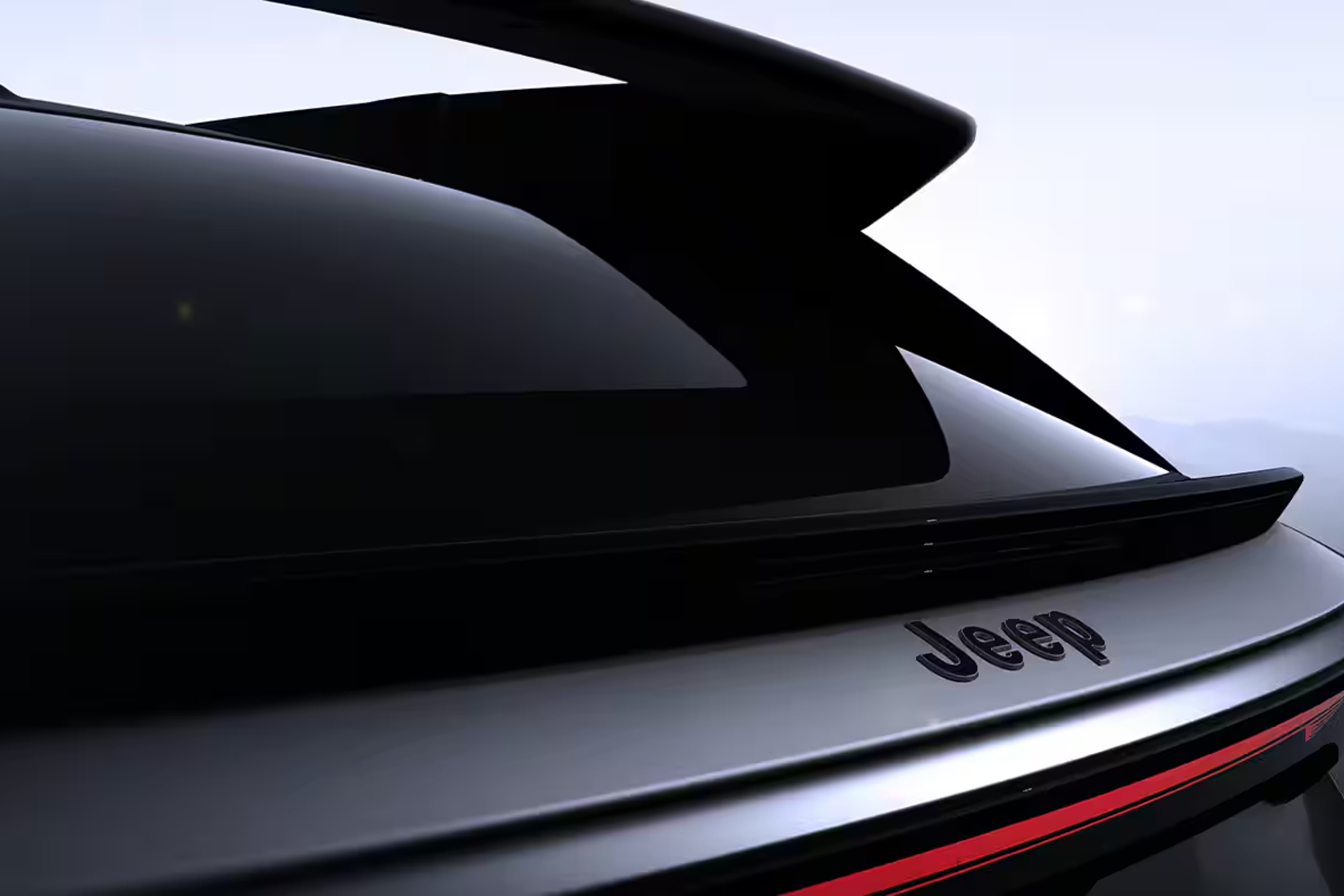 jeep wagoneer s early video drop all electric model rear glass and wing