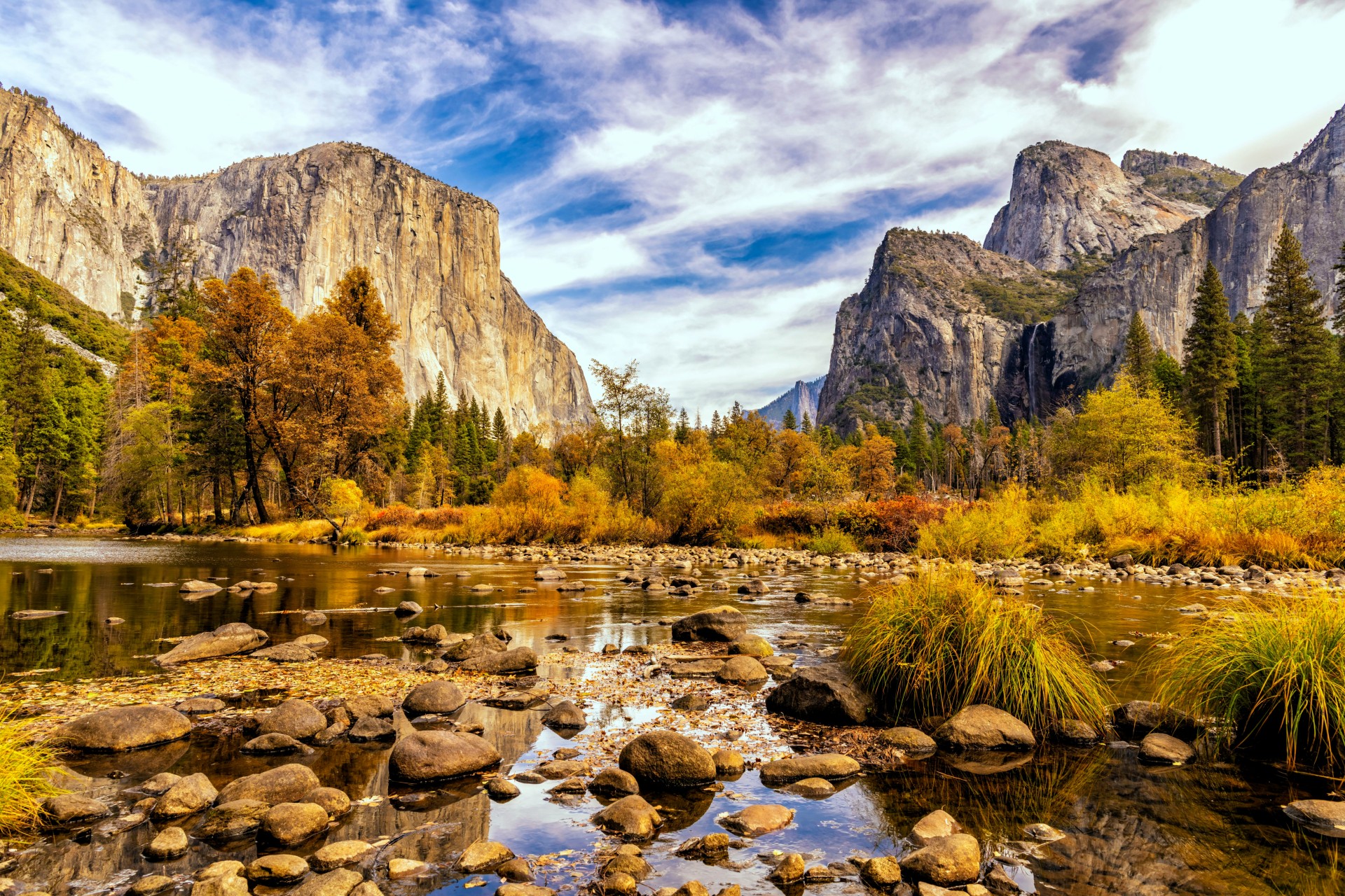 Yosemite National Park water and mountains