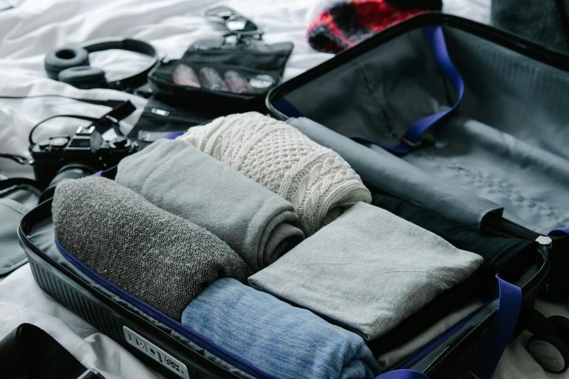 Clothes in a suitcase