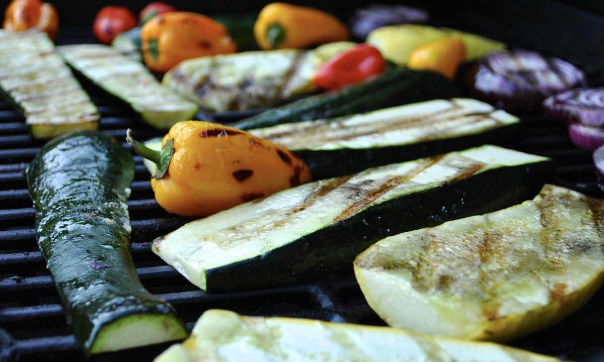 Vegetables on grill