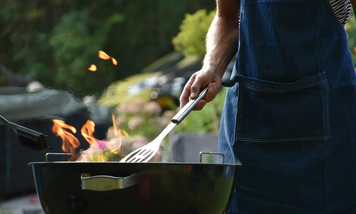 Man grilling