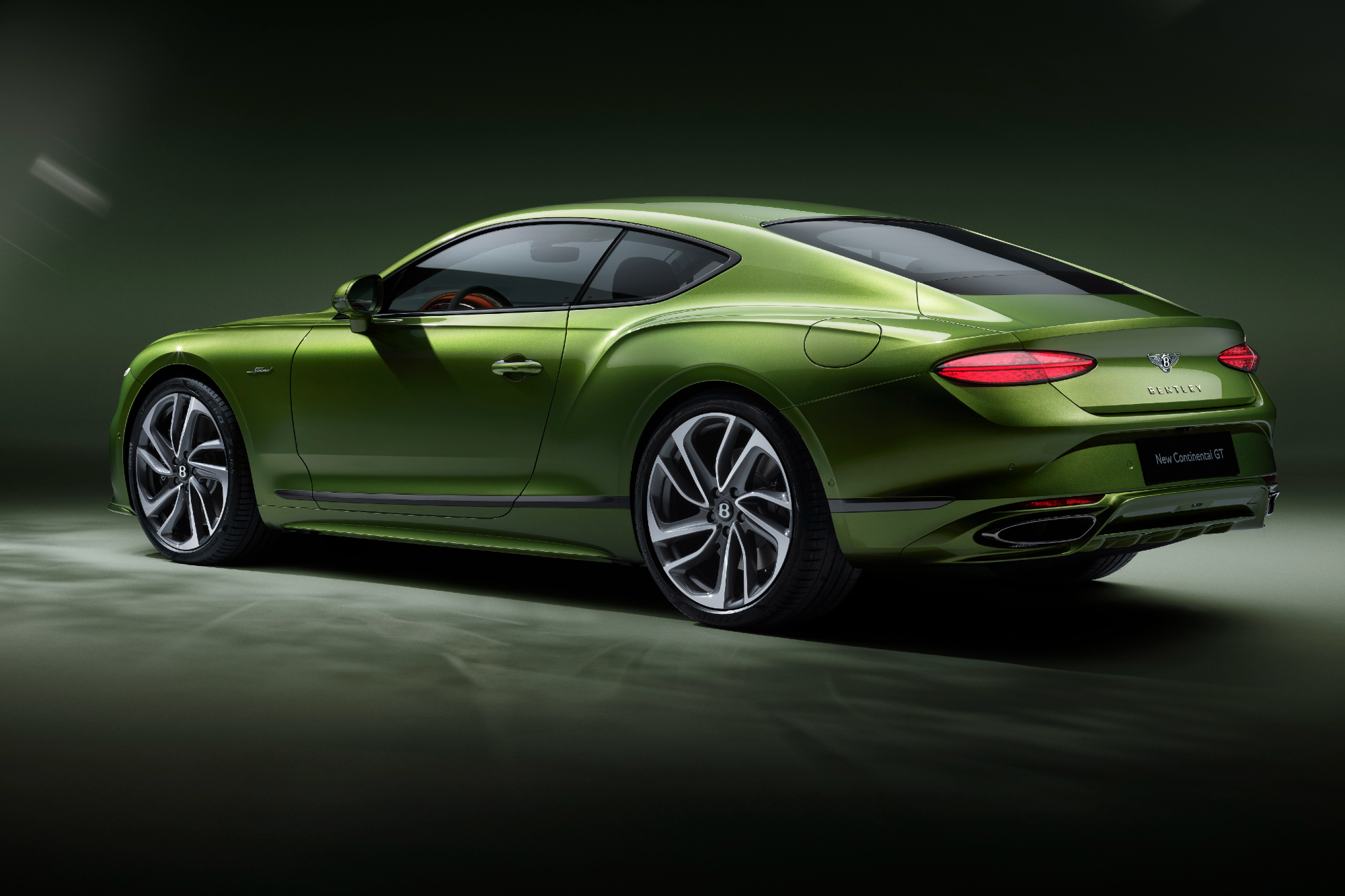 2025 Bentley Continental GT Speed coupe left rear three-quarter view.
