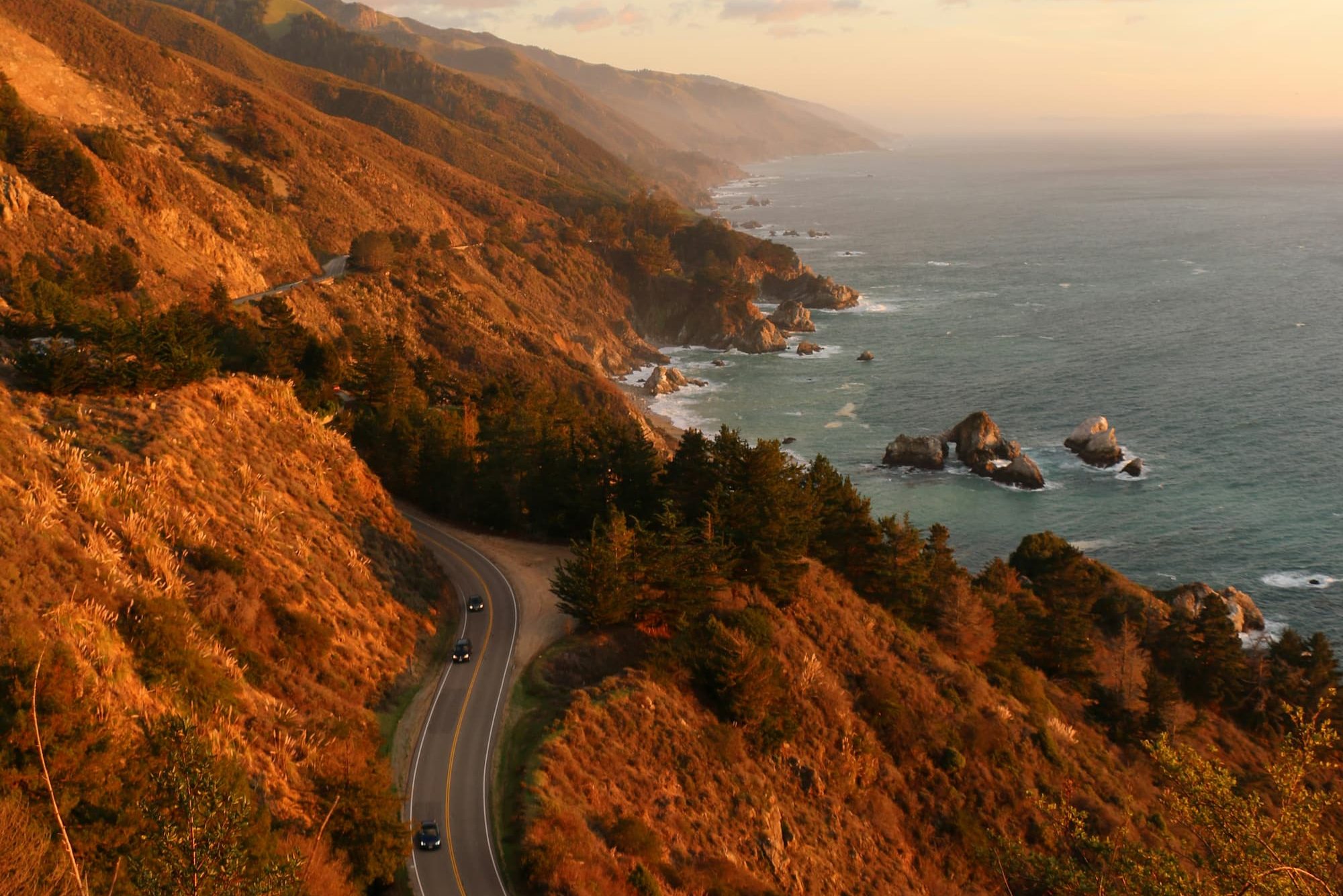 road near ocean