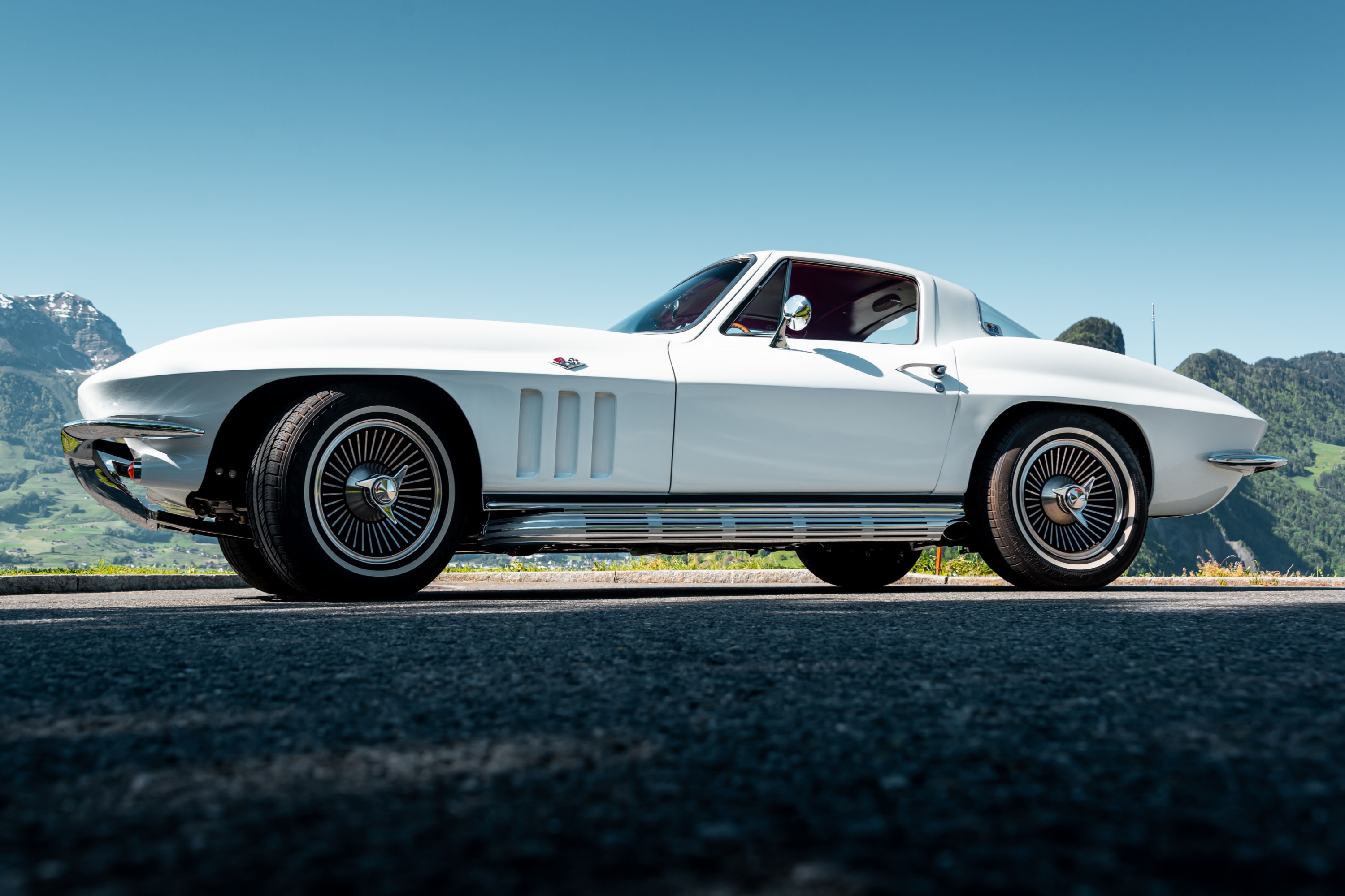 white 1966 Chevrolet Corvette C2