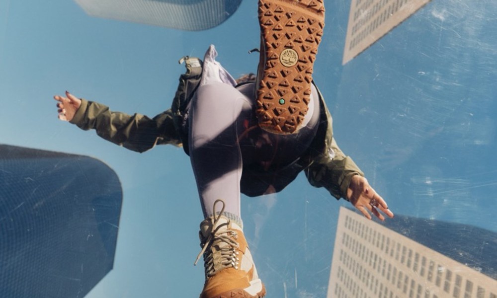 Bottoms of hiking boots