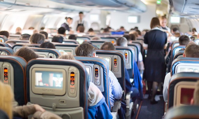 Interior of a passenger airplane