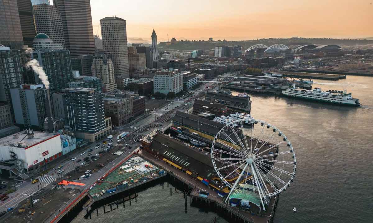 aerial view of seattle