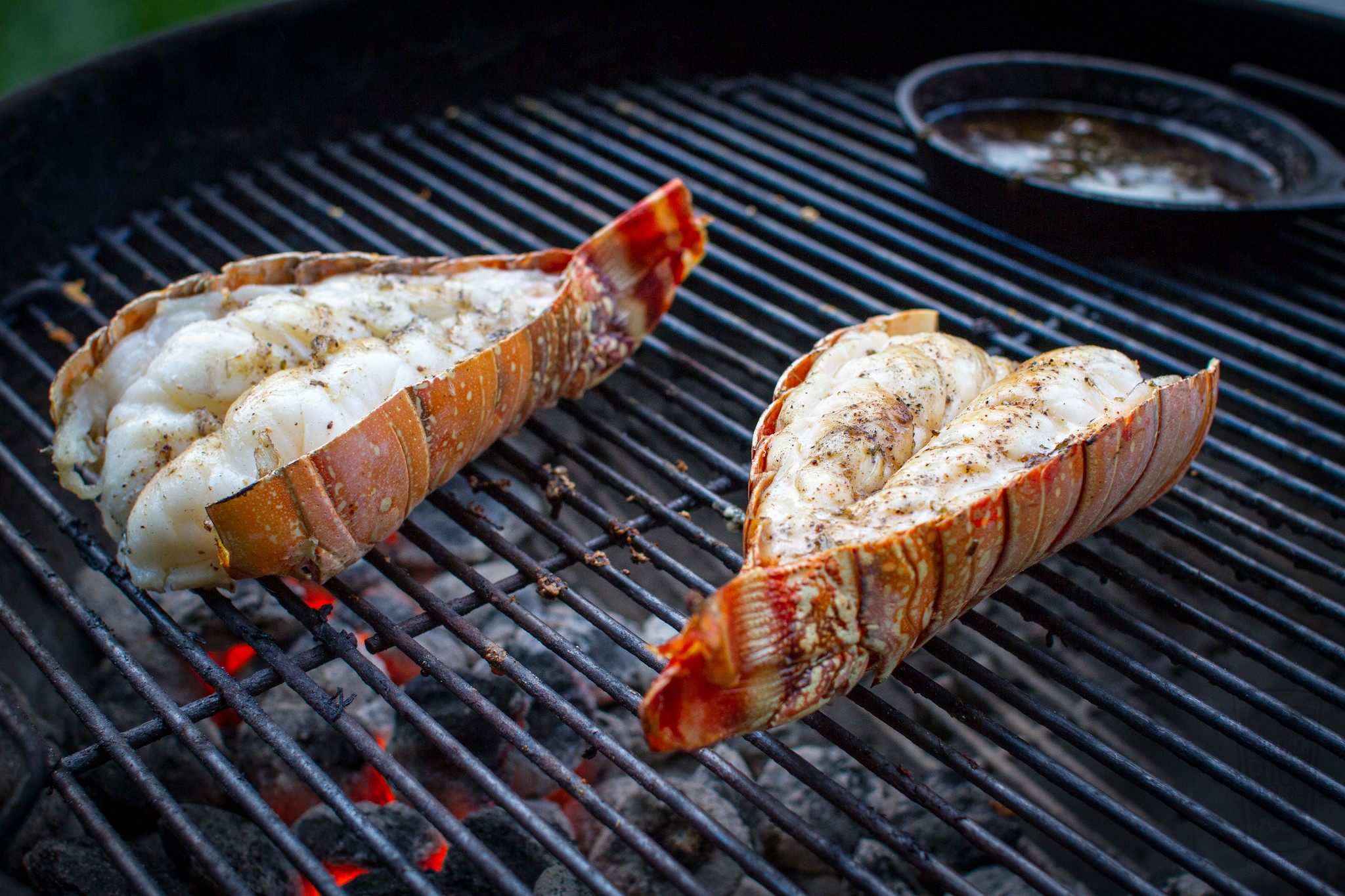 Grilled lobster tails