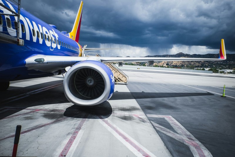 Southwest Airlines airplane at airport