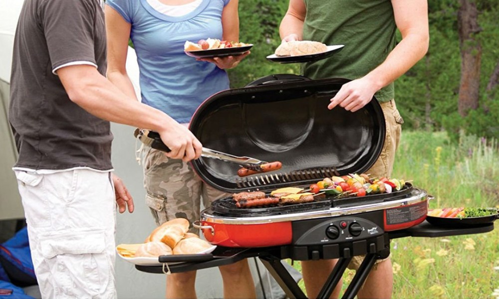best portable grills coleman roadtrip lxe propane grill camping hero